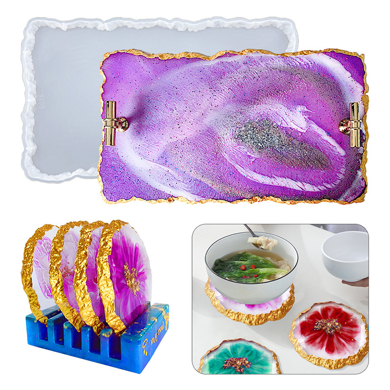 Resin Craft Ideas - DM413 Drusy 코스터 수지 금형 Geode