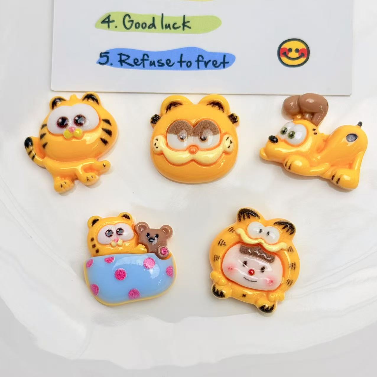 Resin Crafts Diy - 가필드 만화 캐릭터의 귀여운 피규어 50개