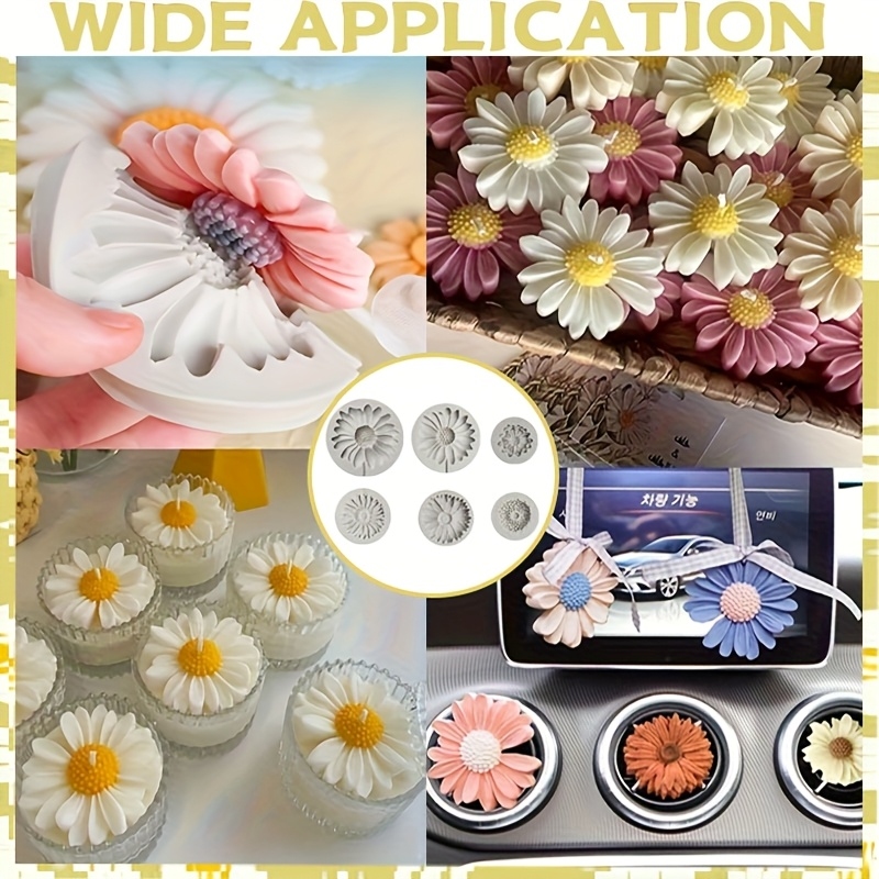 6개, 해바라기 데이지 실리콘 몰드, 3D 꽃 장식 몰 - Resin Craft Ideas 리뷰 및 가격