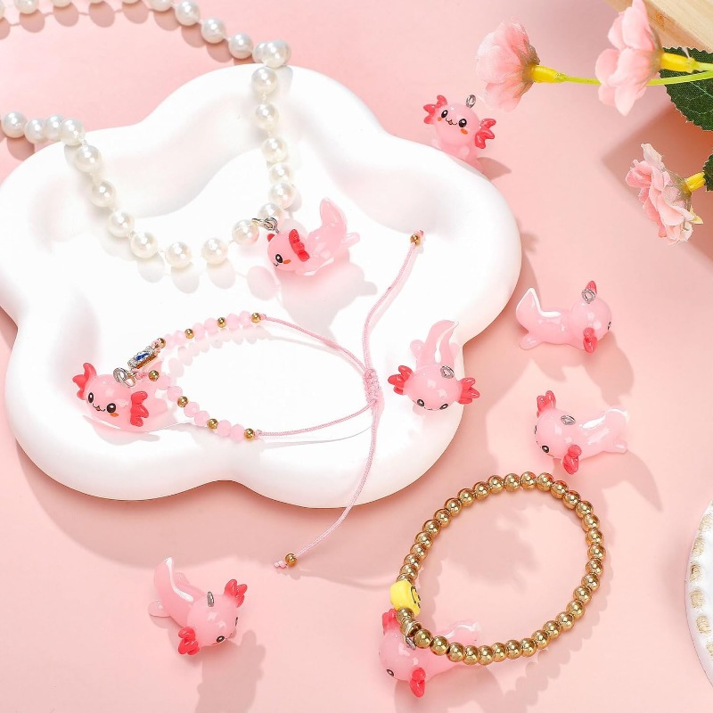 10개 레진 미니 아홀로틀 참 펜던트 DIY 쥬얼리,  - Resin Crafts Diy 리뷰 및 가격
