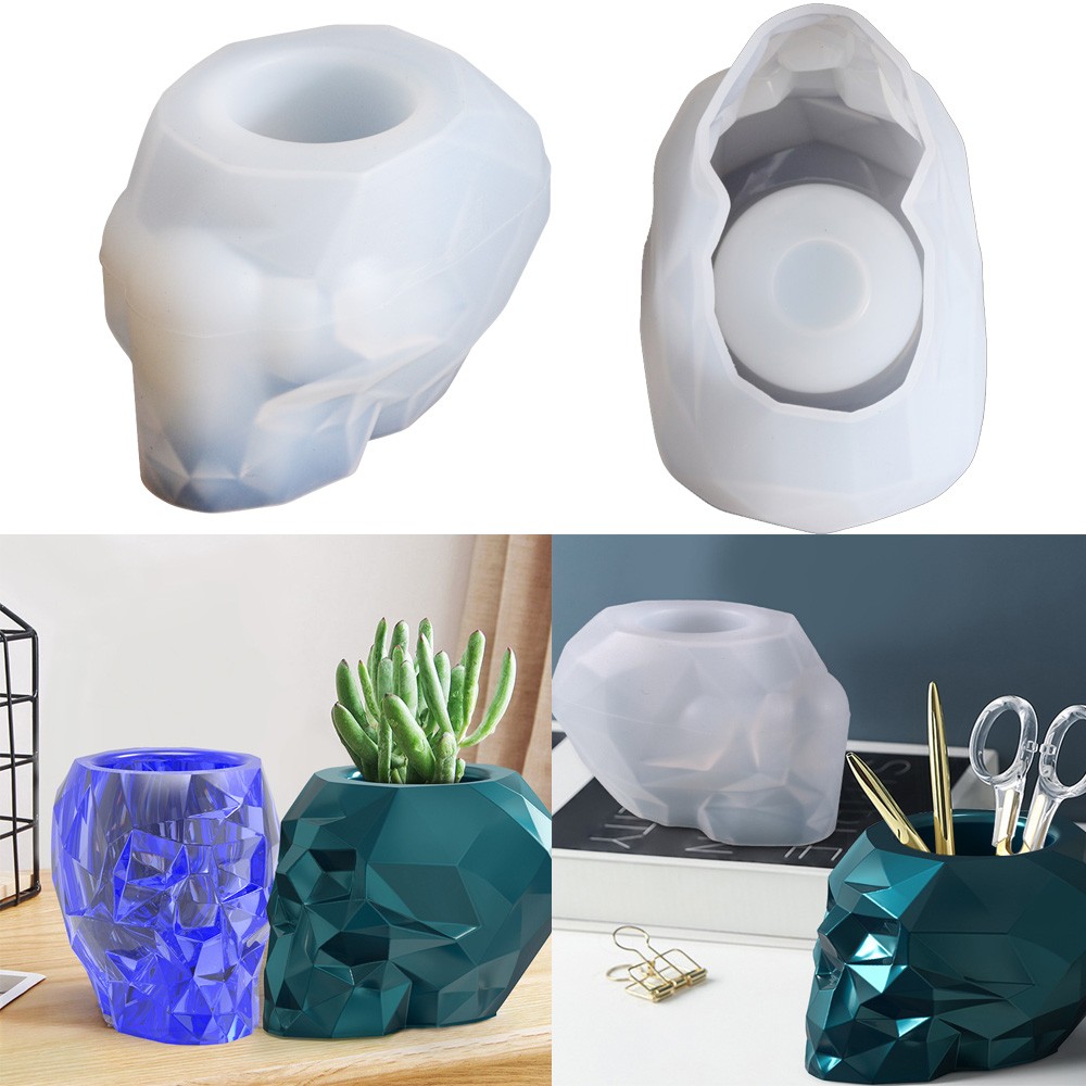 해골 모양 금형 펜 홀더 실리콘 금형 면 에폭시 수지  - Resin Craft Ideas 리뷰 및 가격