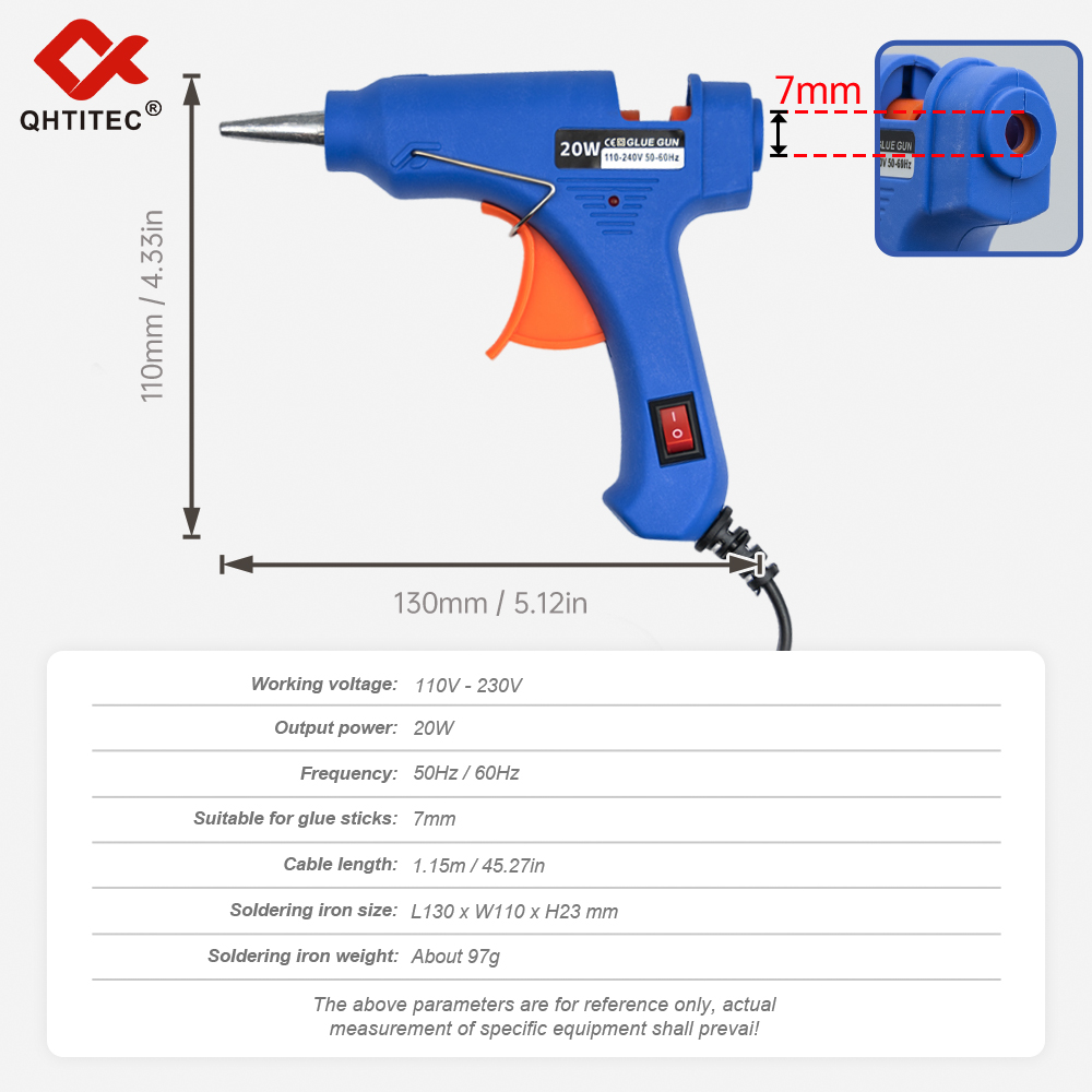 JCD 핫멜트 글루건, 7mm 투명 글루스틱, 20W  - Heat Gun Small 리뷰 및 가격