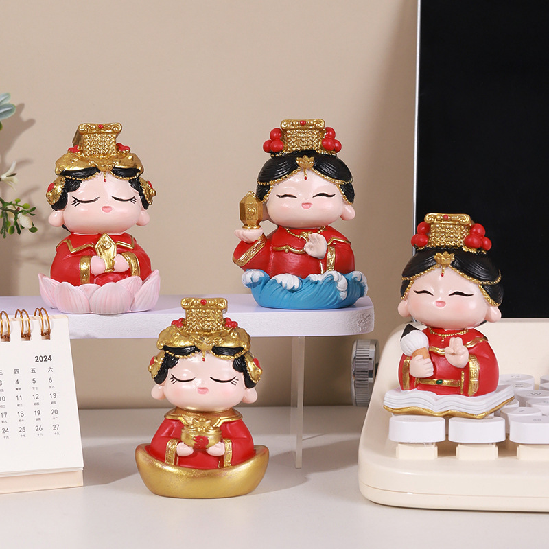 중국풍 마주 여신상 수지 조형물, 전통적인 데스크탑 장 - Crafting Resin 리뷰 및 가격